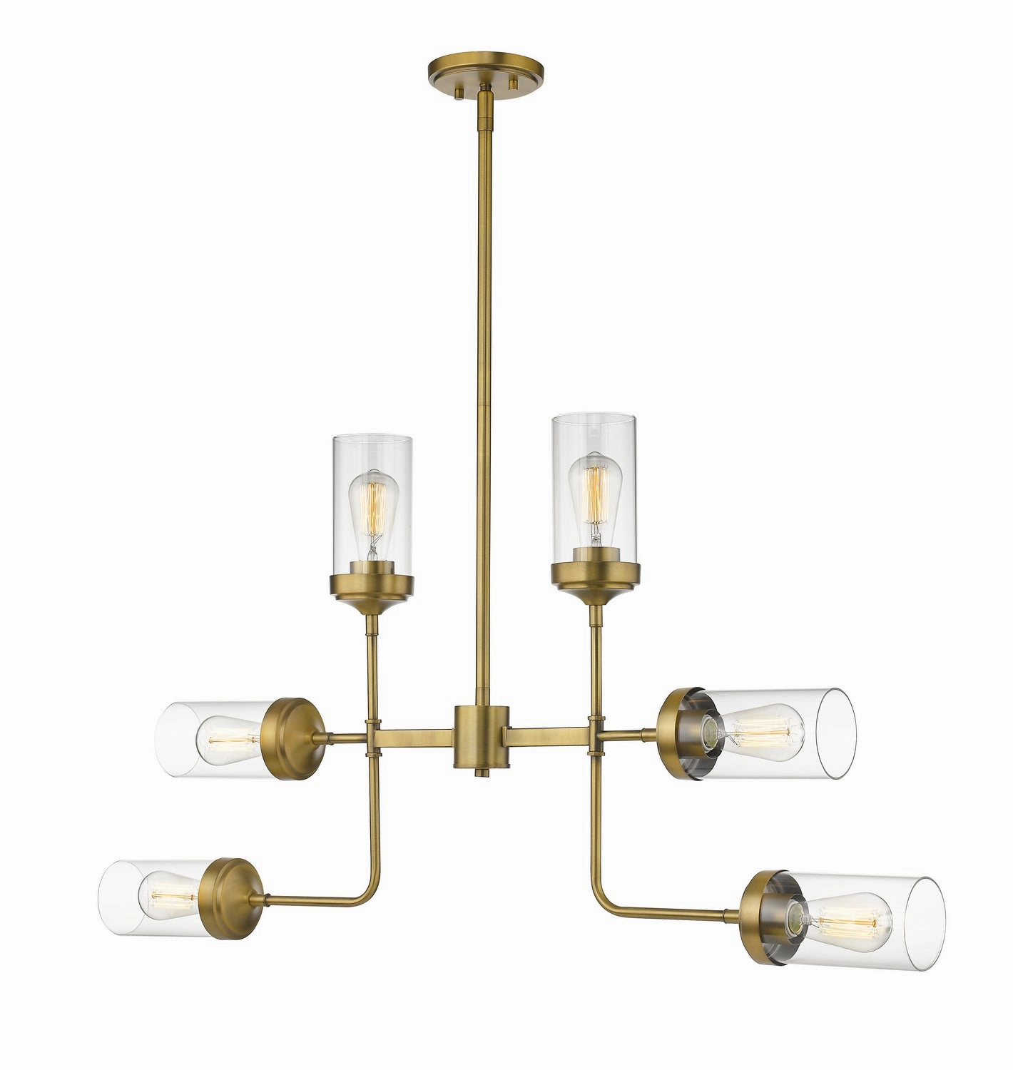 Calliope Six Light Chandelier Foundry Brass Ceiling Lights Lighting cheap deals