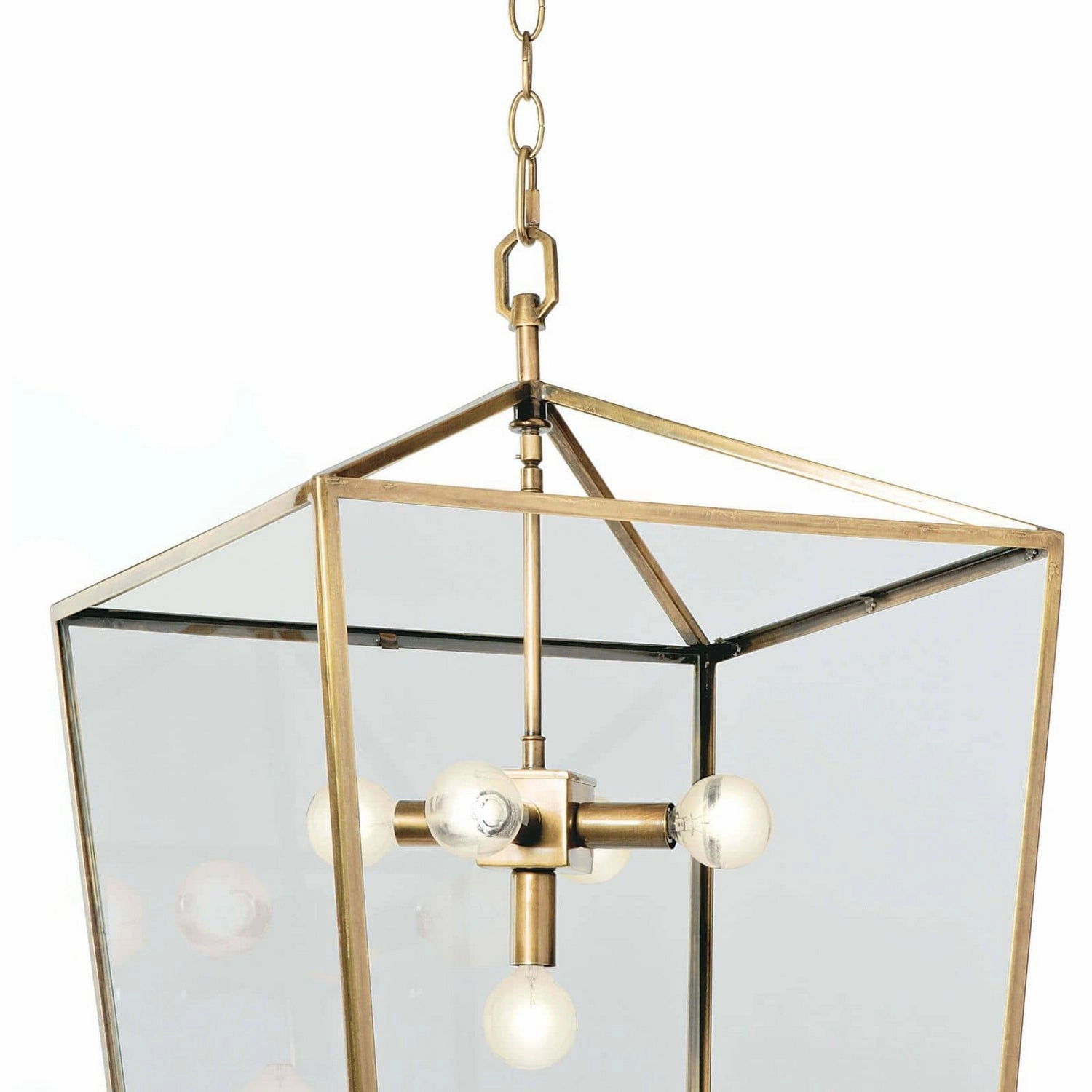 Camden Five Light Lantern Natural Brass Ceiling Light Fixtures on sale