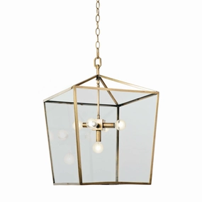 Camden Five Light Lantern Natural Brass Ceiling Lights Lighting free shipping