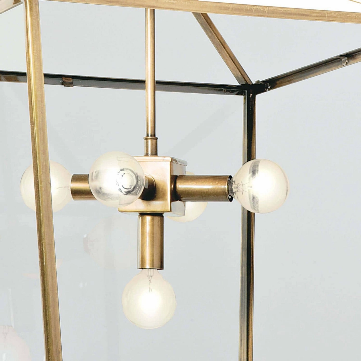 Camden Five Light Lantern Natural Brass Ceiling Light Fixtures on sale