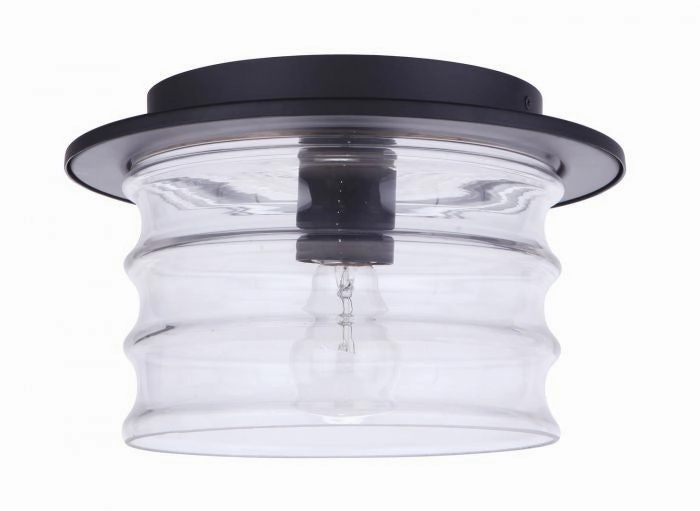 Canon One Light Outdoor Flush Mount Midnight Outdoor Ceiling Lights on sale