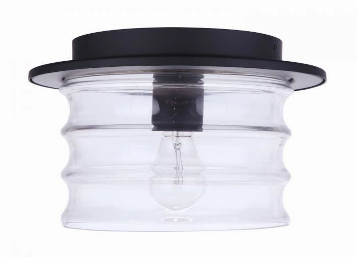Canon One Light Outdoor Flush Mount Midnight Outdoor Ceiling Lights on sale