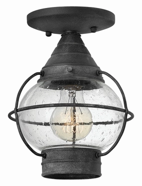Cape Cod LED Flush Mount Aged Zinc Outdoor Ceiling Mount Lighting hot sale