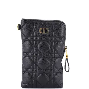 Caro Multifunctional Pouch Cannage Quilt Calfskin