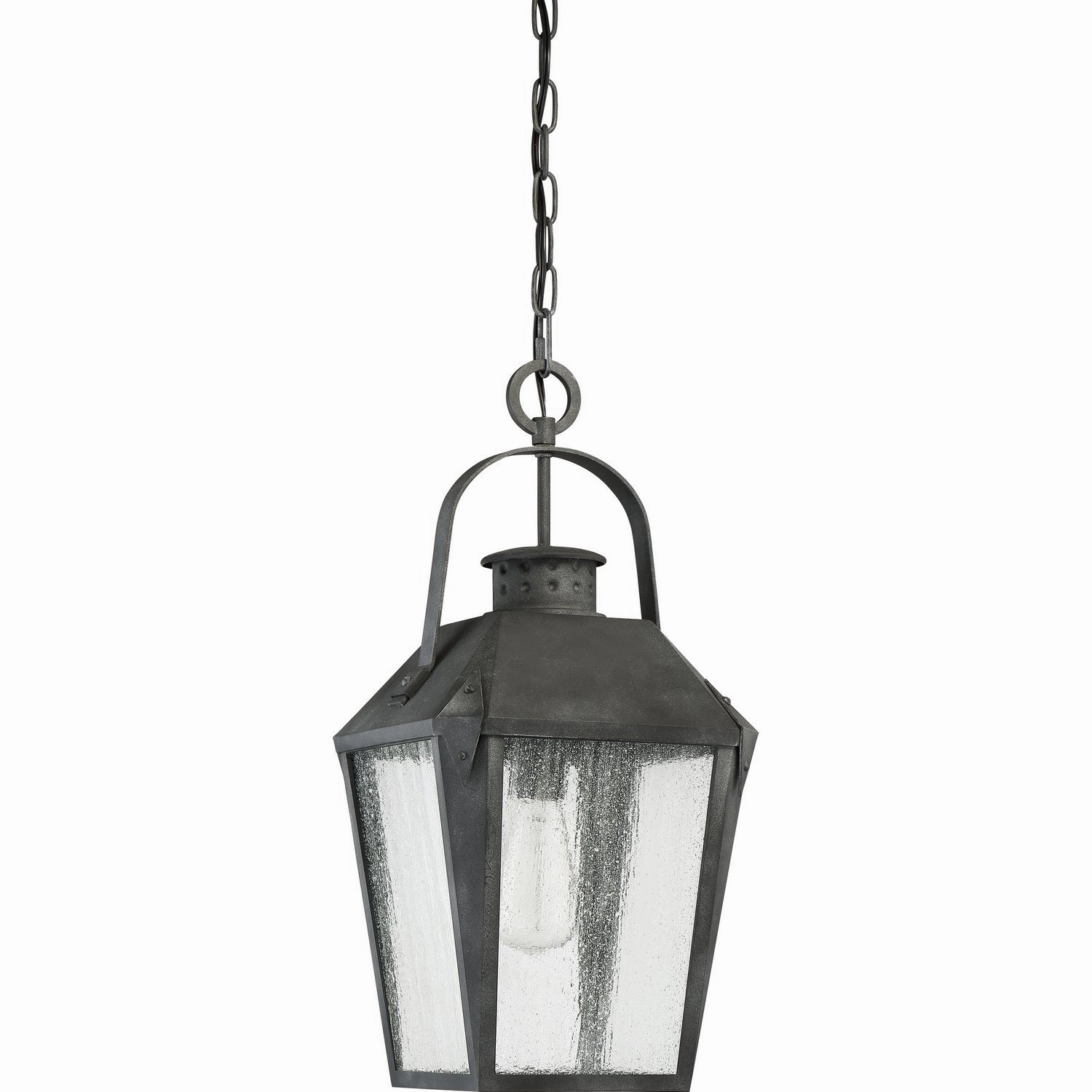 Carriage One Light Outdoor Hanging Lantern Mottled Black Garden Hanging Lights promo