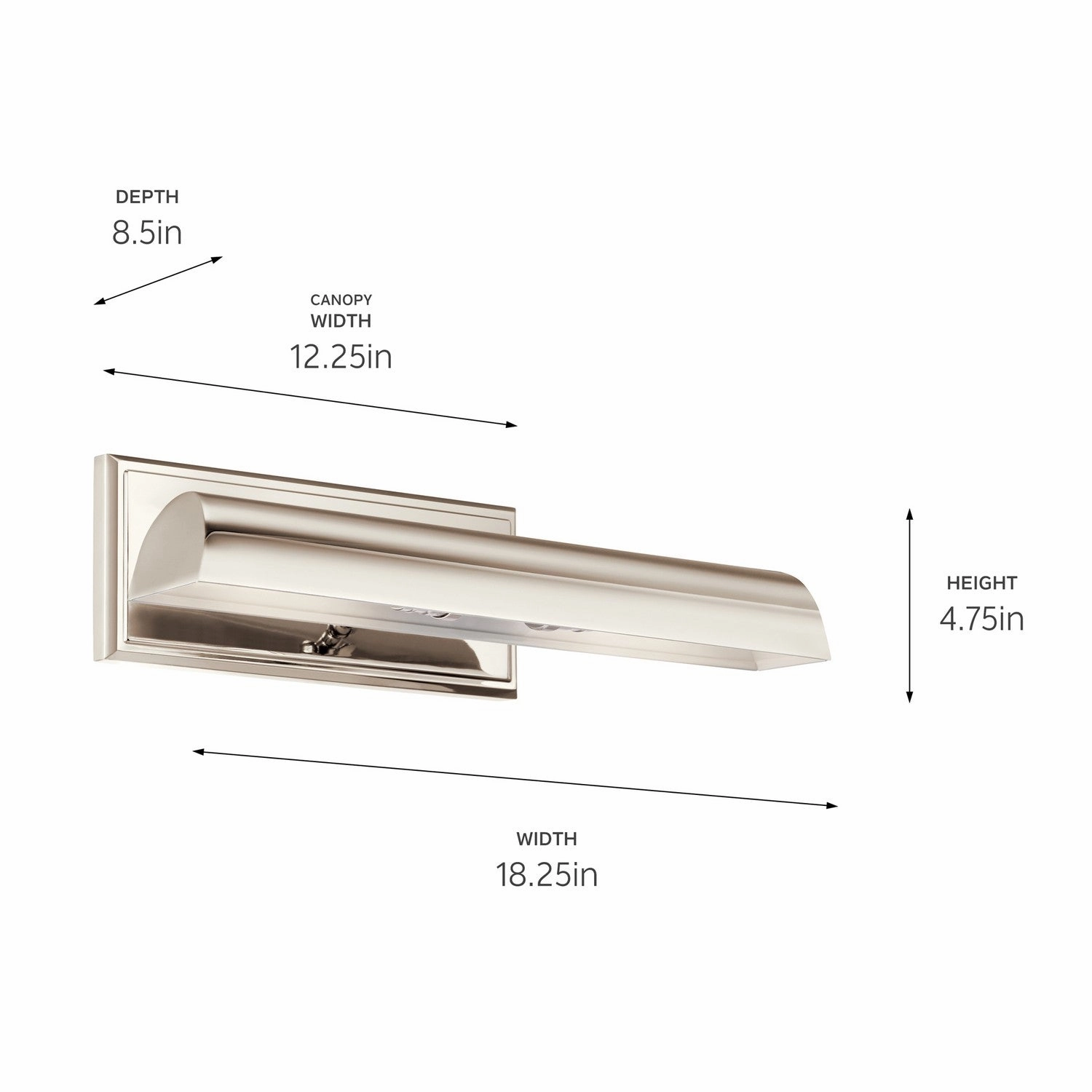 Carston LED Picture Light Polished Nickel Wall Light Fixtures online shop