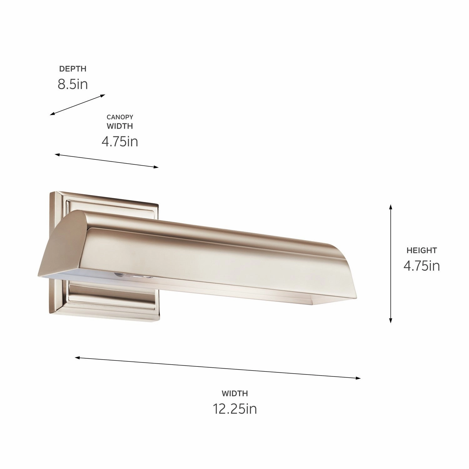Carston LED Picture Light Polished Nickel Wall Light Fixtures online shop