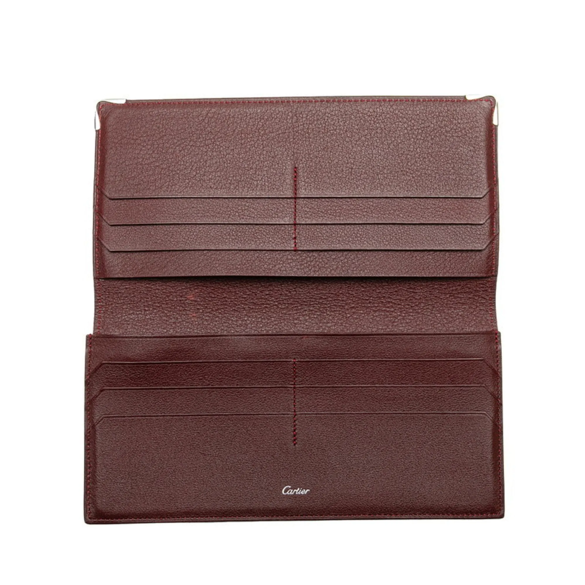 Cartier Leather Long Wallet (Bi-Fold) (Pre-Owned)