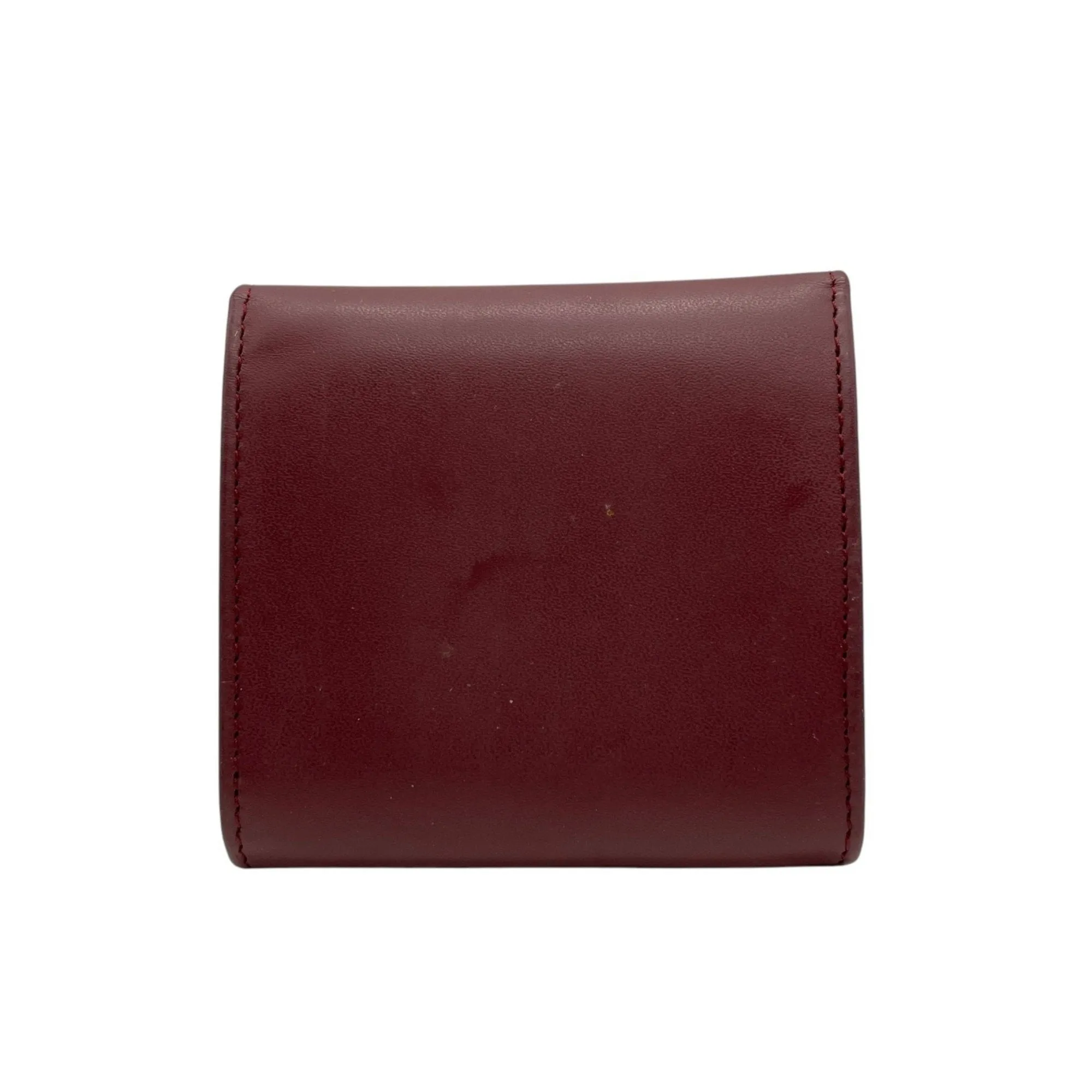 Cartier Wine Leather Coin Purse/Coin Case (Pre-Owned)