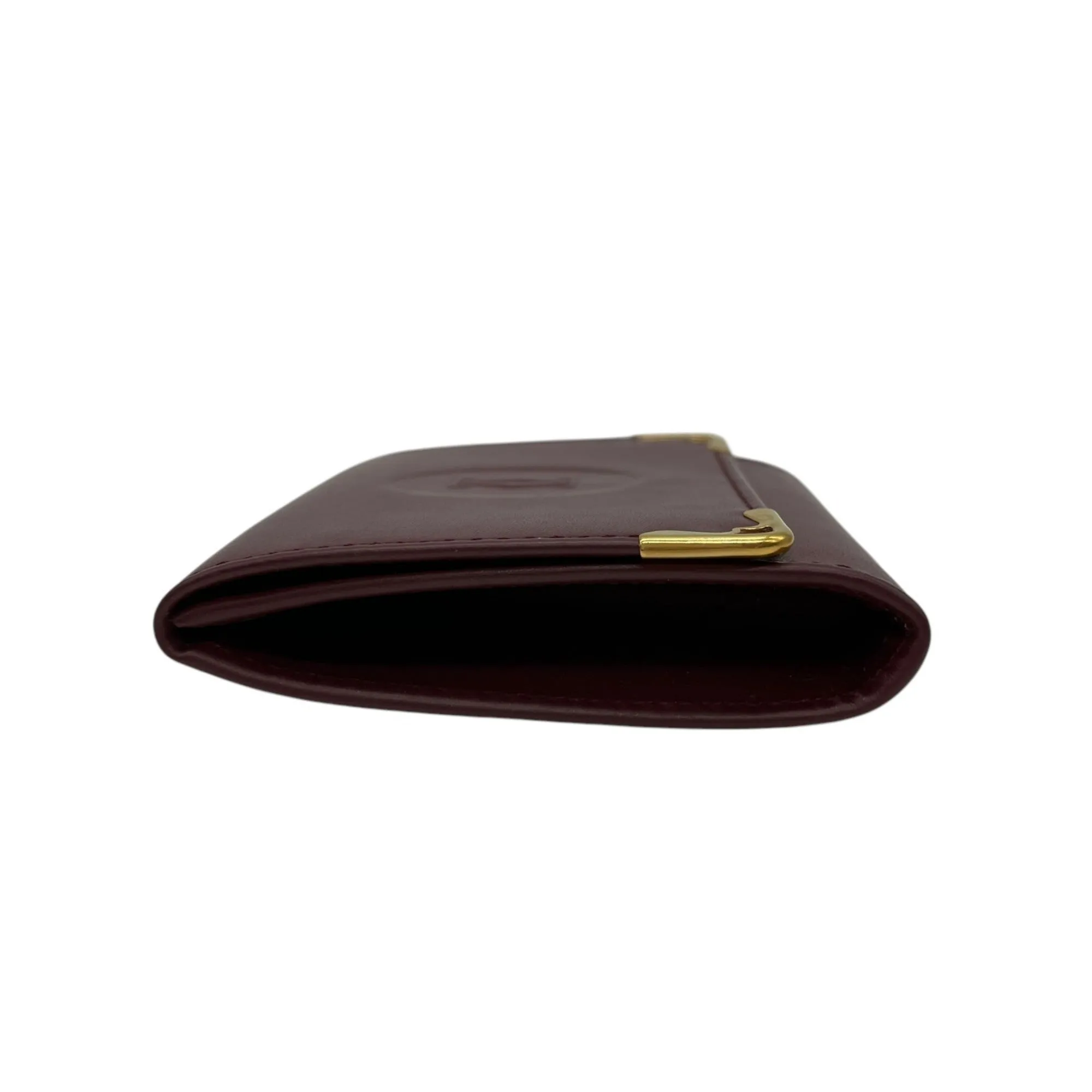 Cartier Wine Leather Coin Purse/Coin Case (Pre-Owned)
