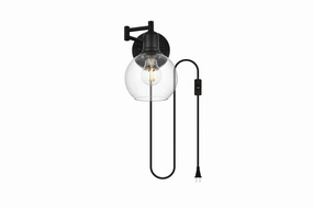 Caspian One Light Wall Sconce Black Best Wall Lights online store