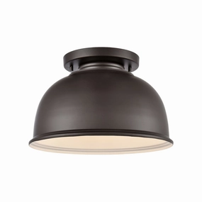 Cedar Park One Light Flush Mount Oil Rubbed Bronze Outdoor Ceiling Mount Lighting clearance