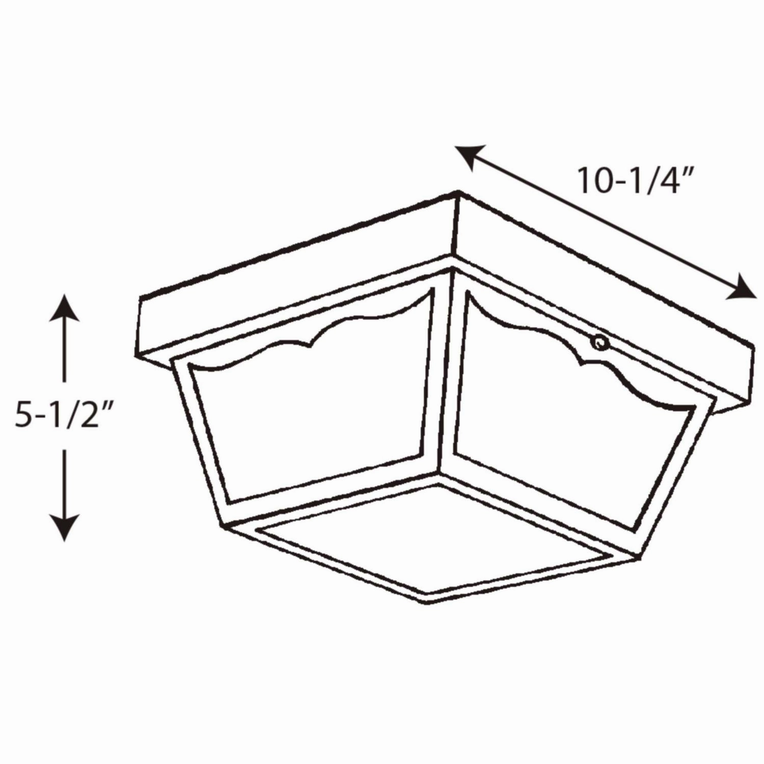 Ceiling Mount - Polycarbonate Two Light Outdoor Flush Mount White Flush Outdoor Ceiling Mount Lights
