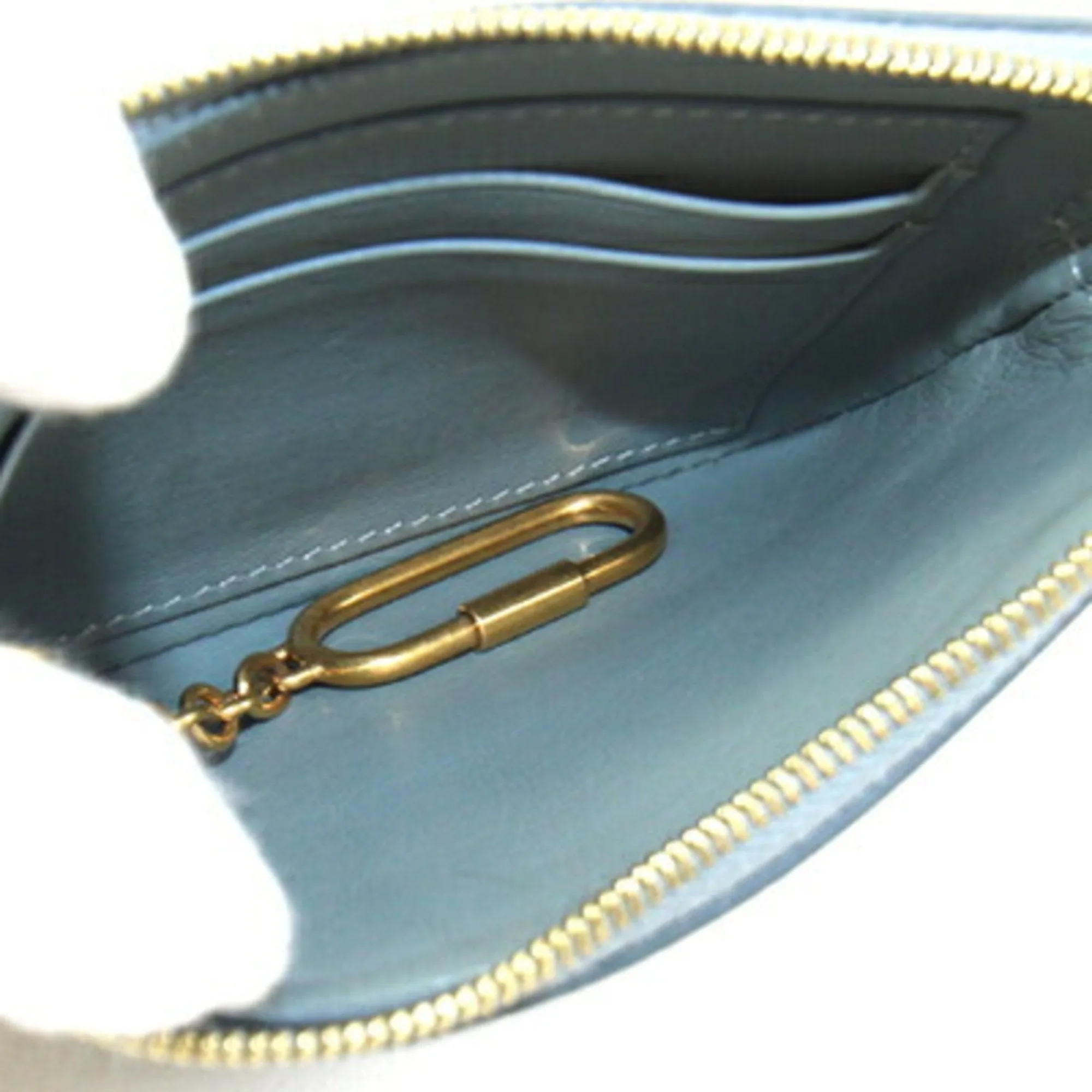 Celine blue Leather Coin Purse/Coin Case (Pre-Owned)