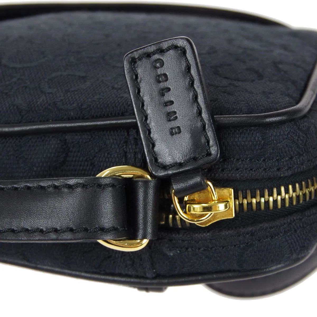 Celine C Macadam Shoulder Bag Black 78809