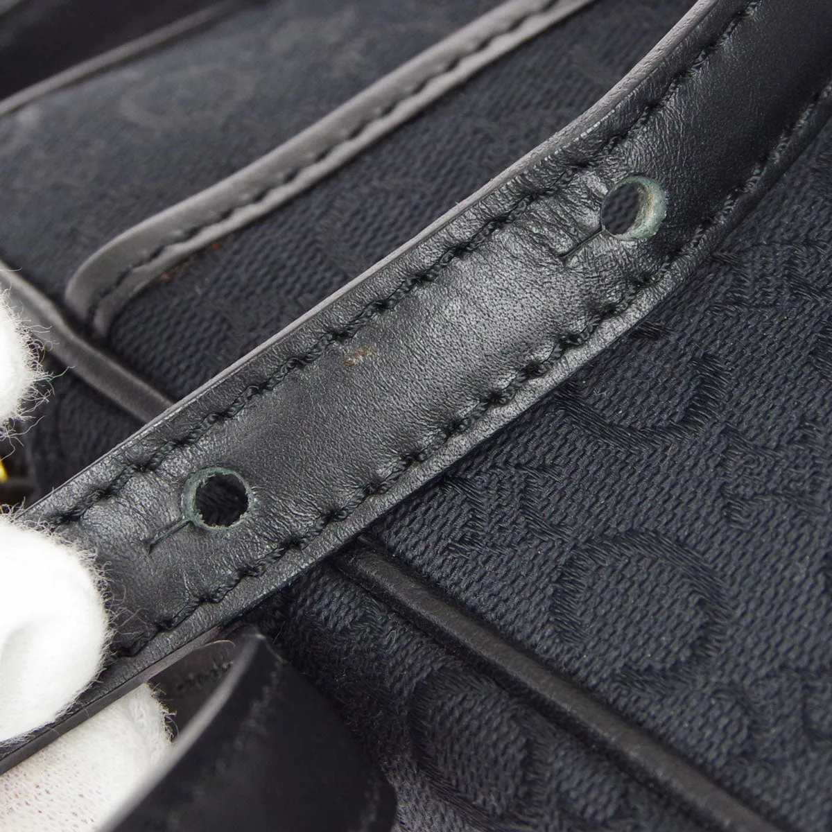 Celine C Macadam Shoulder Bag Black 78809