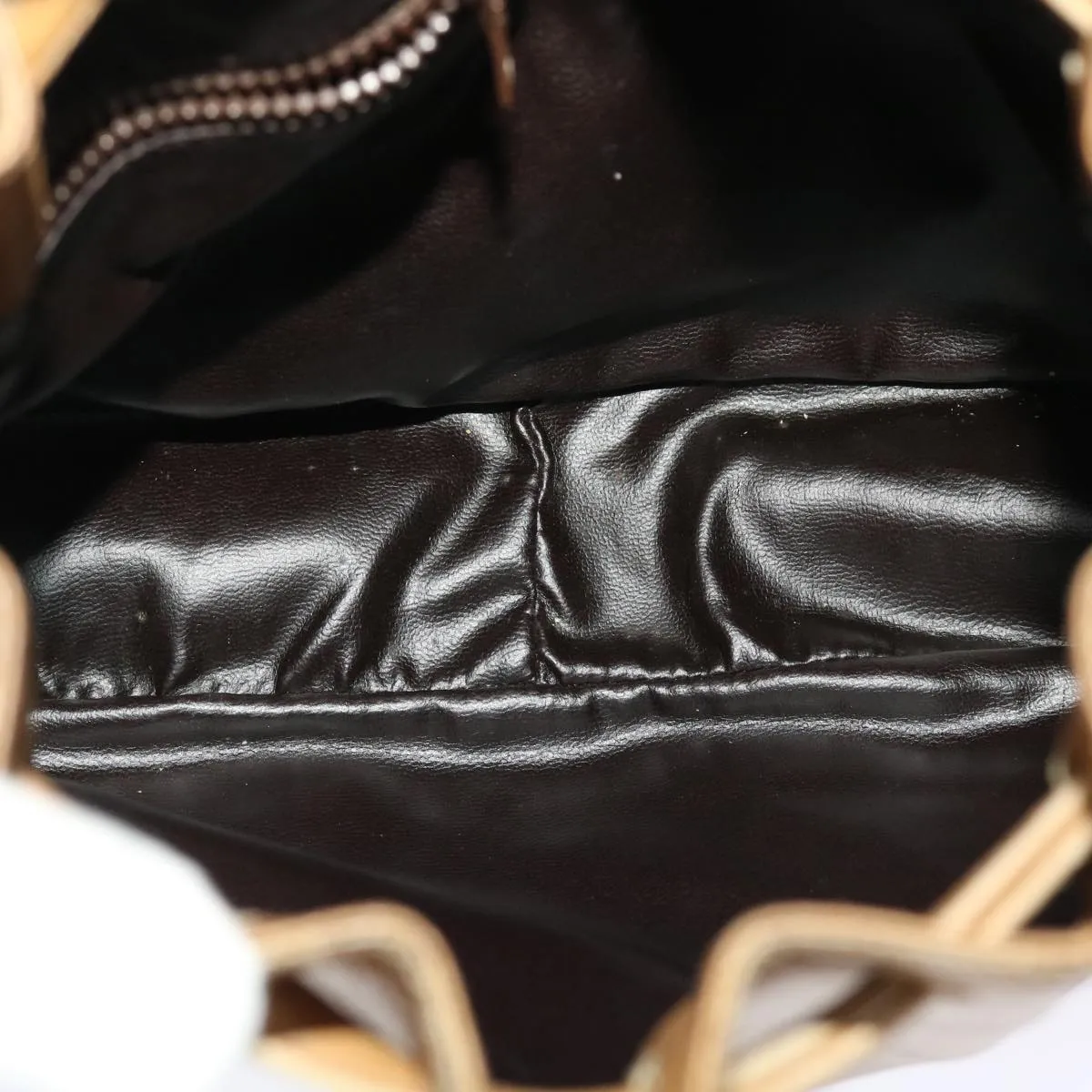 Celine Macadam Canvas Shoulder Bag PVC Leather Brown  47999