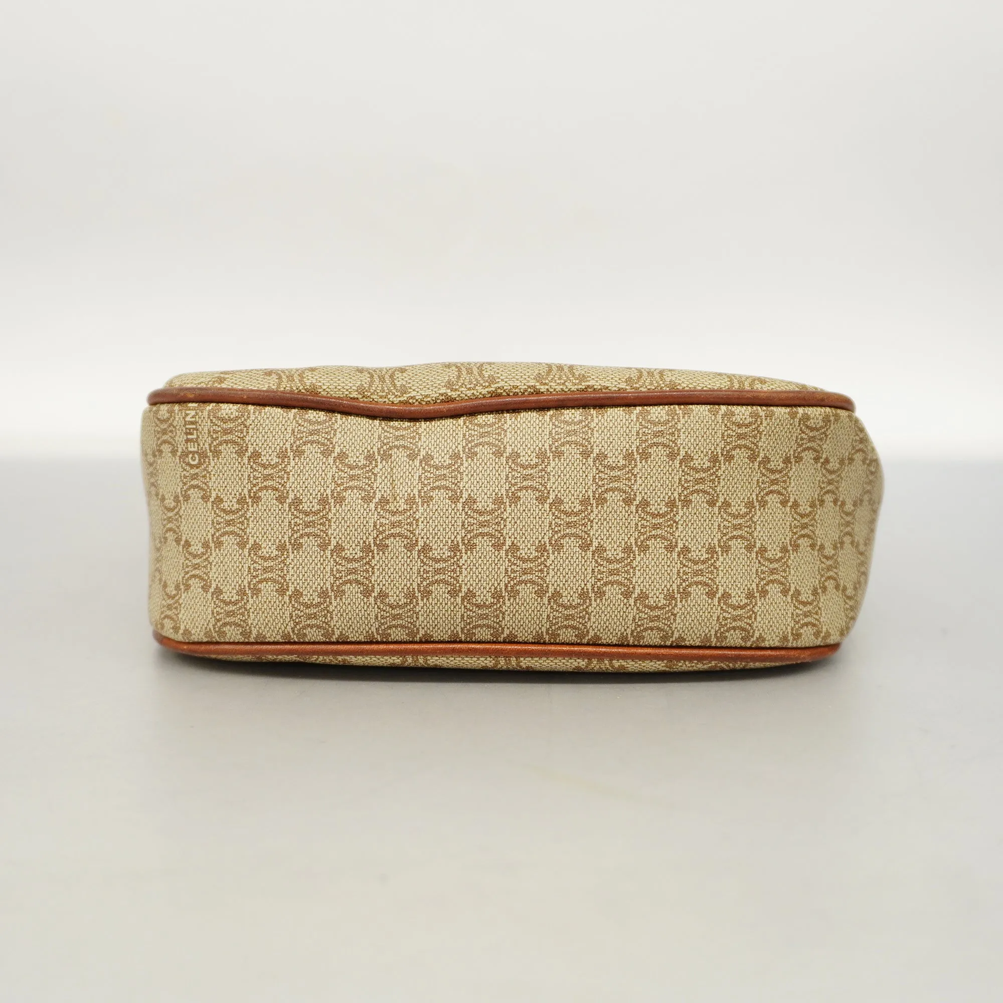 Celine  Macadam Shoulder Bag Women's PVC Beige