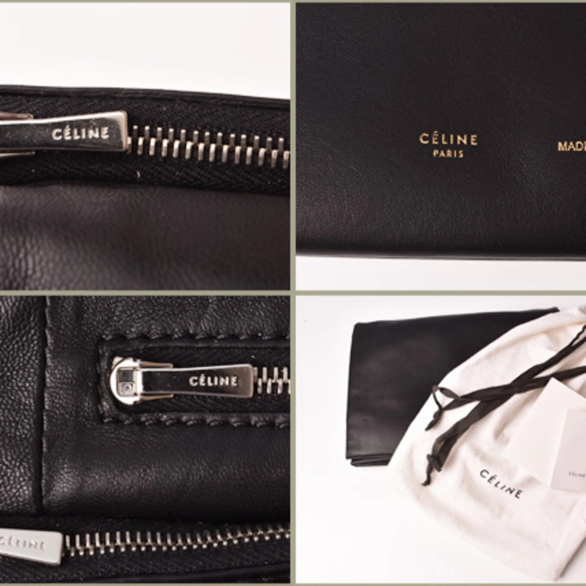 Celine Shoulder Bag Clutch Celine 173033QRA.38 Lambskin SOFT TRIO Soft Trio Black