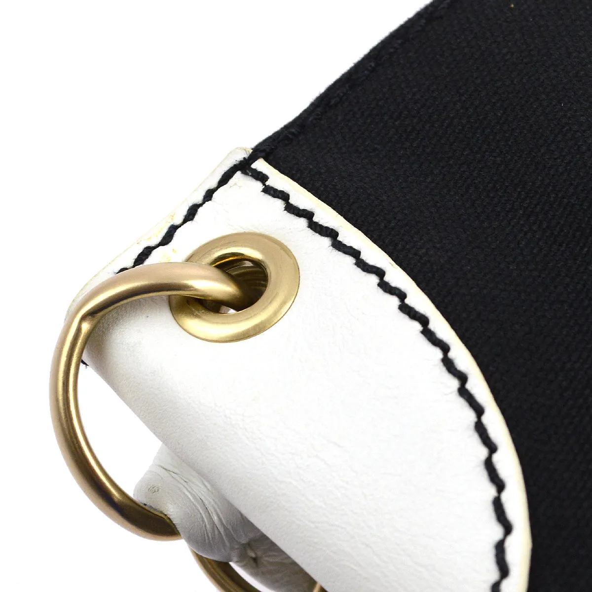Chanel 2003-2004 Canvas Calfskin Chain Shoulder Bag