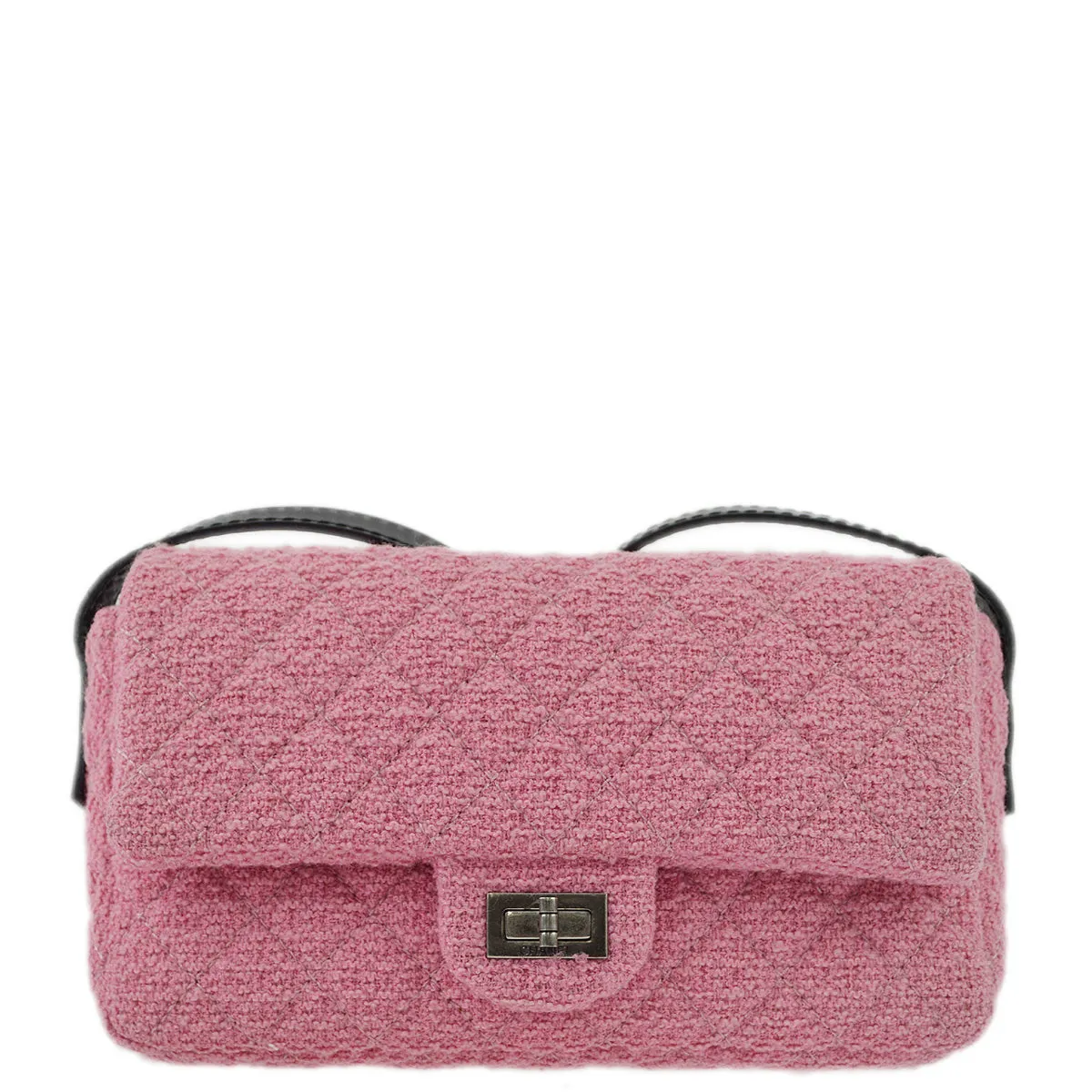 Chanel 2009-2010 Tweed Mademoiselle Lock Shoulder Bag