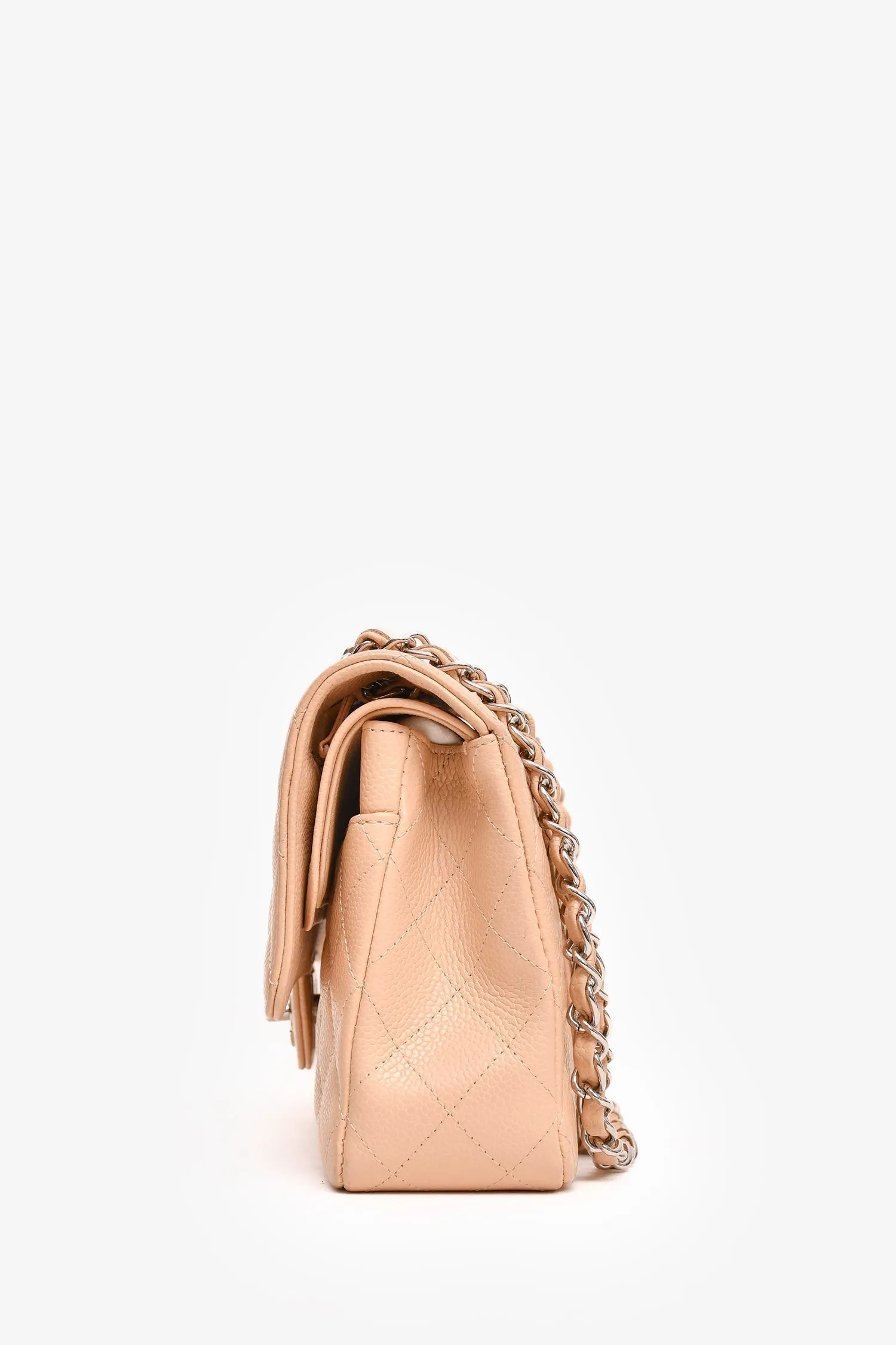 Chanel? 2010/11 Beige Caviar Medium Double Flap Shoulder Bag
