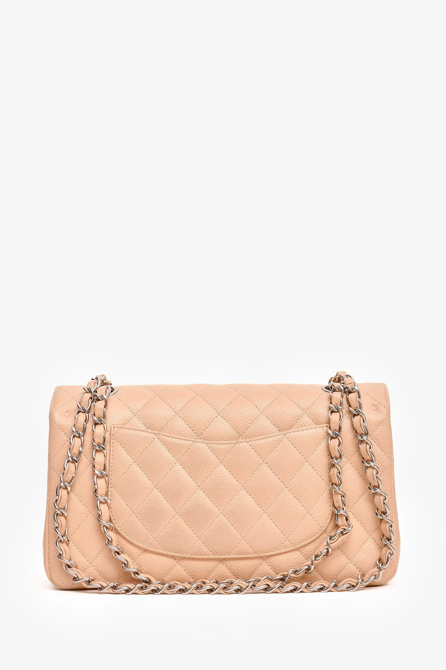 Chanel? 2010/11 Beige Caviar Medium Double Flap Shoulder Bag