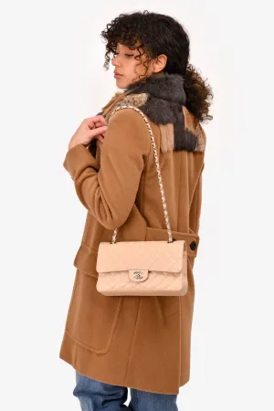 Chanel? 2010/11 Beige Caviar Medium Double Flap Shoulder Bag