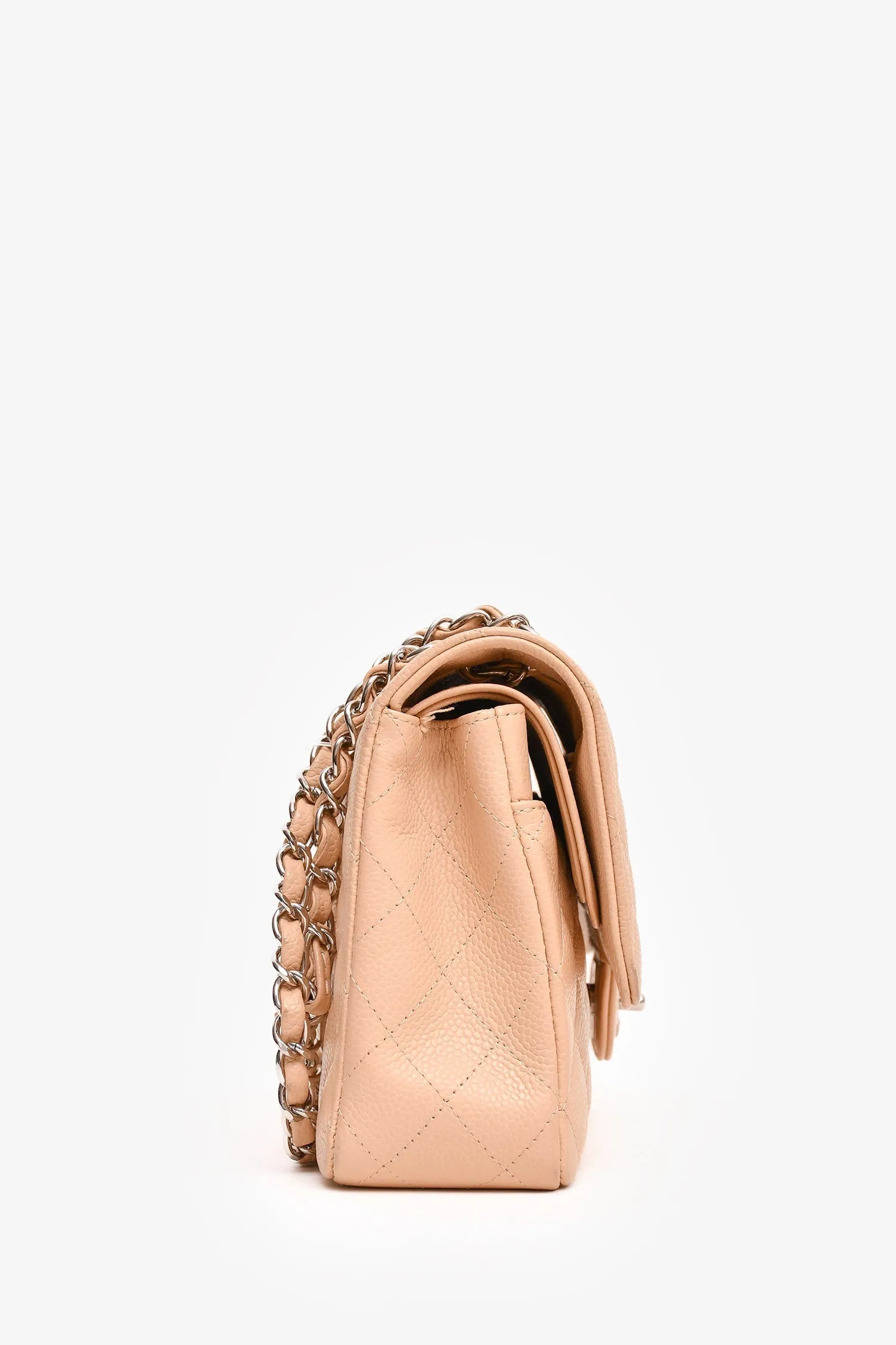 Chanel? 2010/11 Beige Caviar Medium Double Flap Shoulder Bag