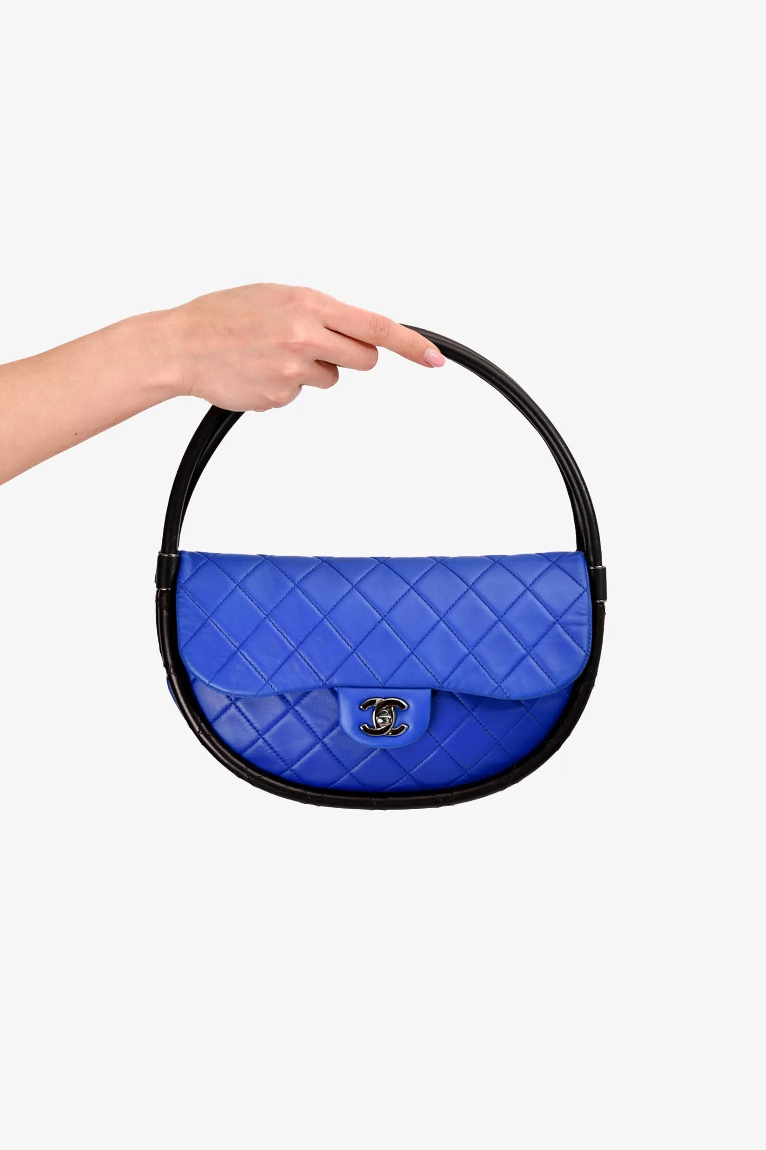 Chanel? 2014 Blue Leather Quilted 'Hula' Shoulder Bag