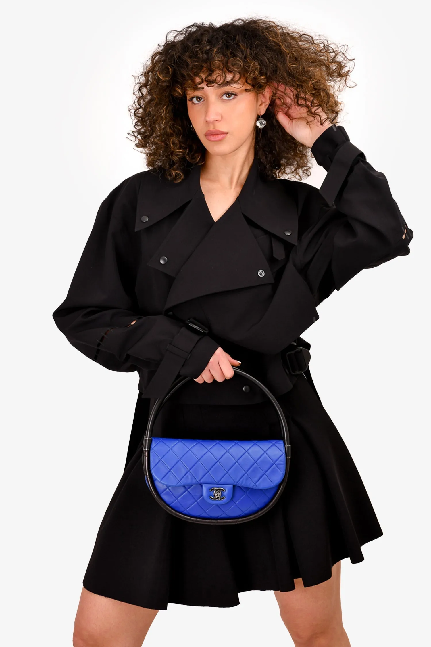 Chanel? 2014 Blue Leather Quilted 'Hula' Shoulder Bag