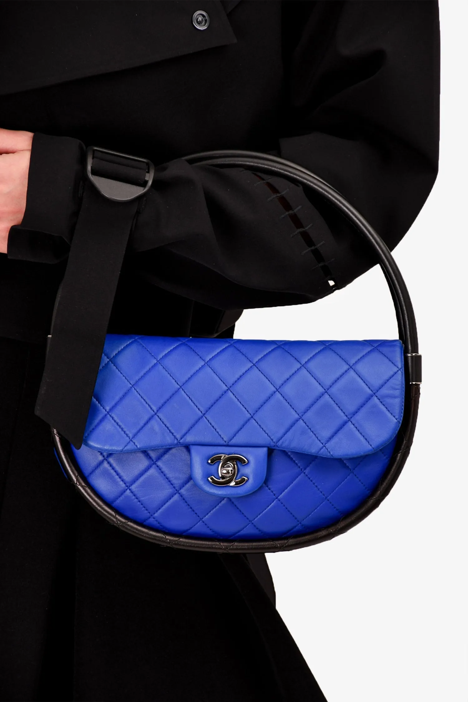 Chanel? 2014 Blue Leather Quilted 'Hula' Shoulder Bag