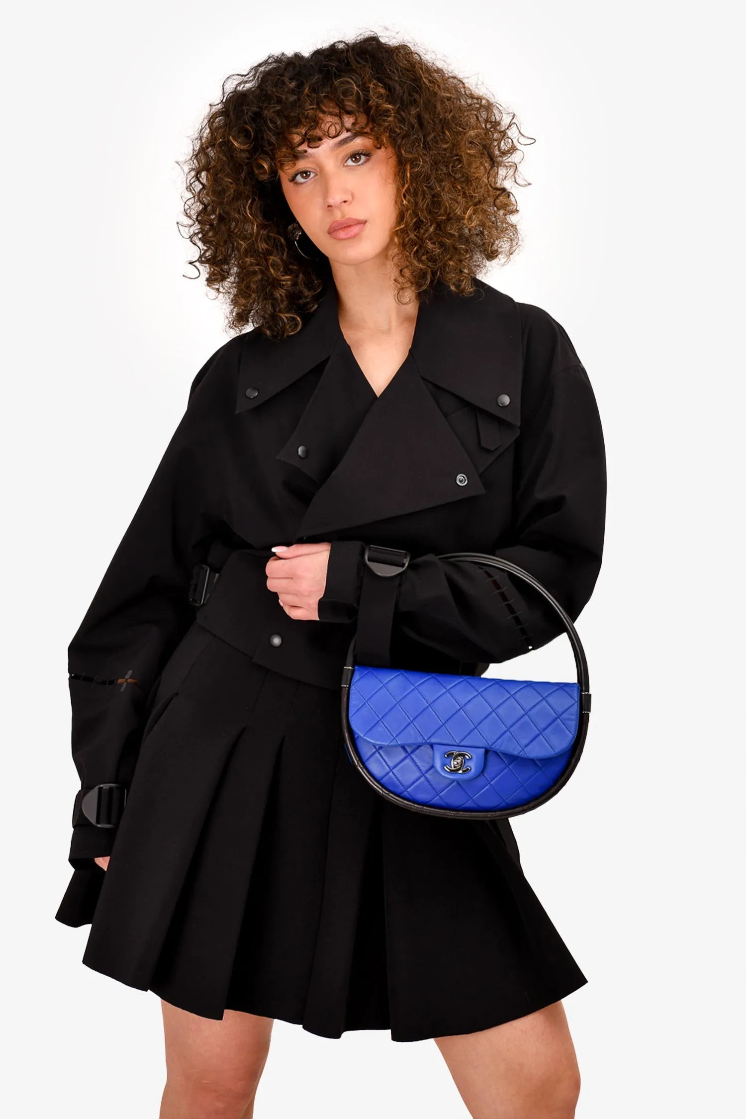 Chanel? 2014 Blue Leather Quilted 'Hula' Shoulder Bag