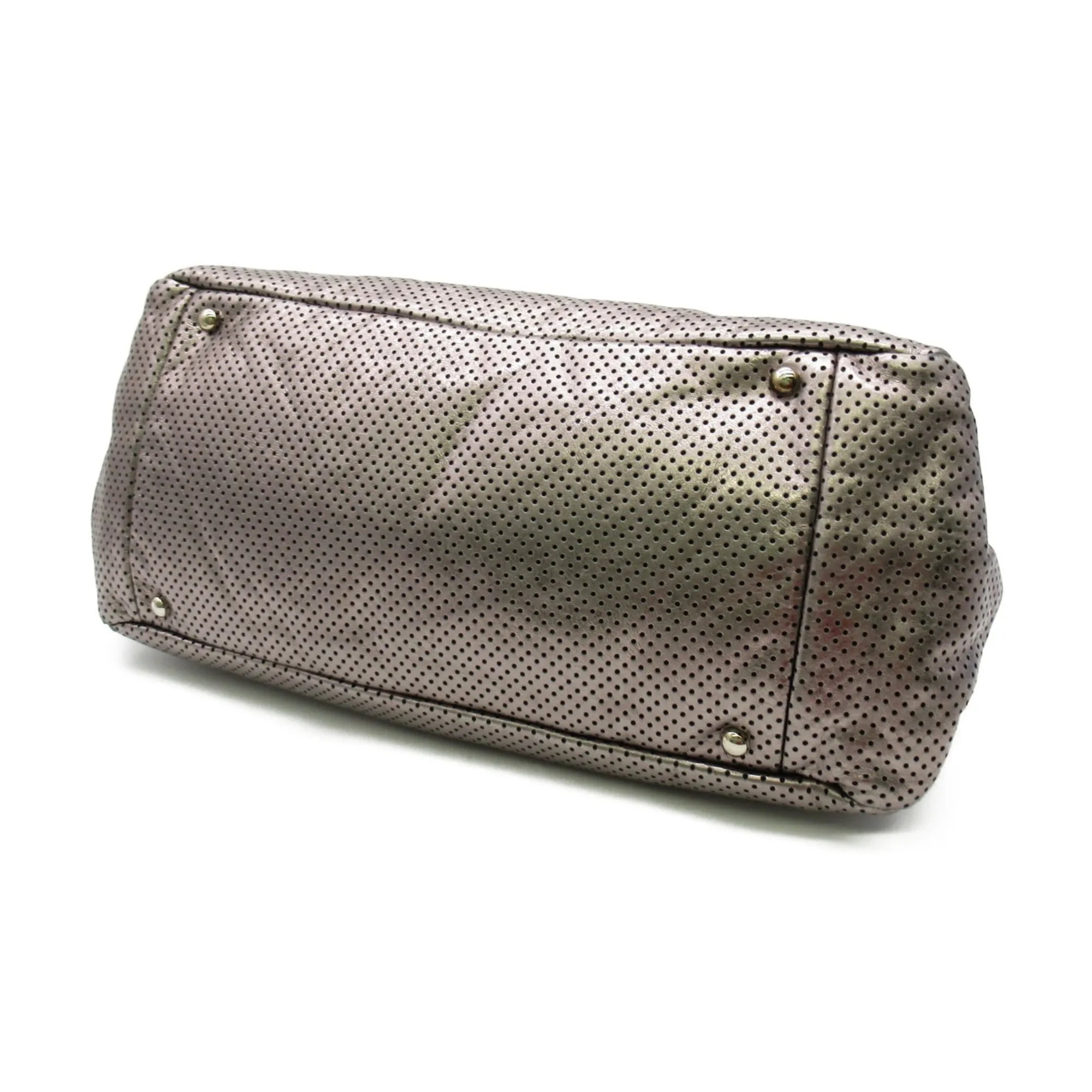 CHANEL 2.55 ChainShoulder Bag Silver metallic leather