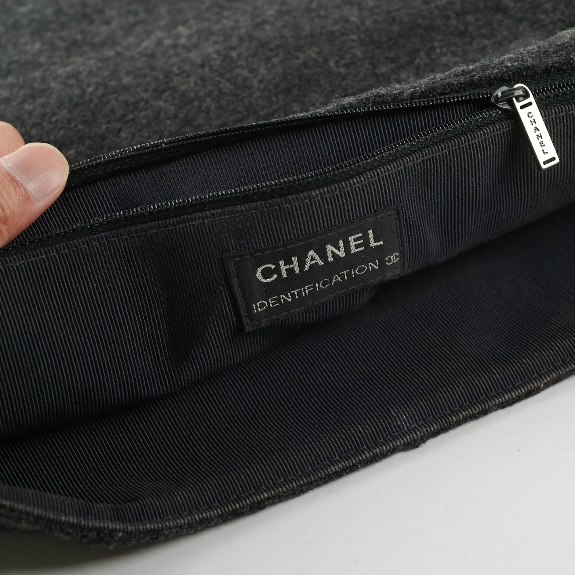 Chanel 2.55 Panelled Shoulder Bag Anthracite Grey