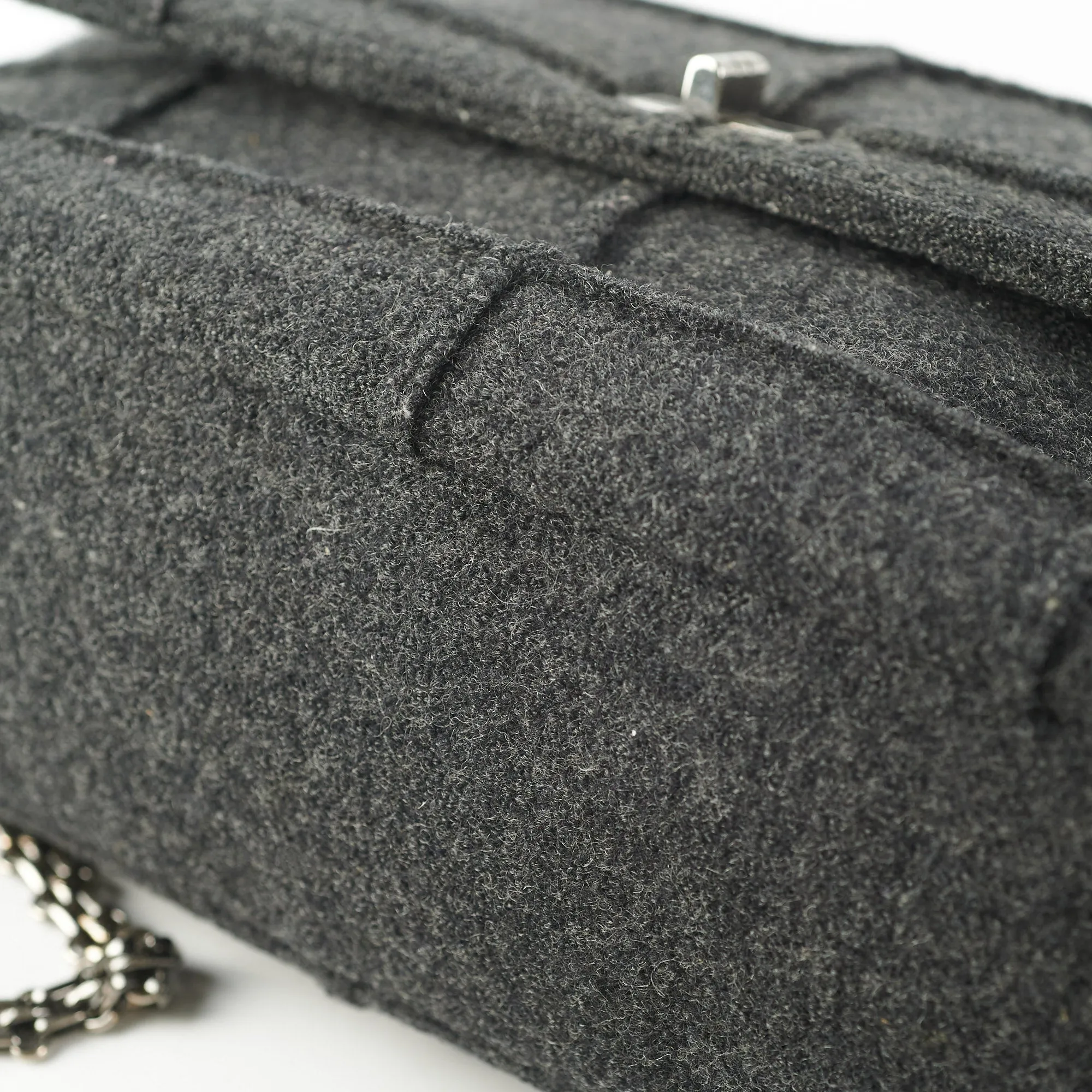 Chanel 2.55 Panelled Shoulder Bag Anthracite Grey