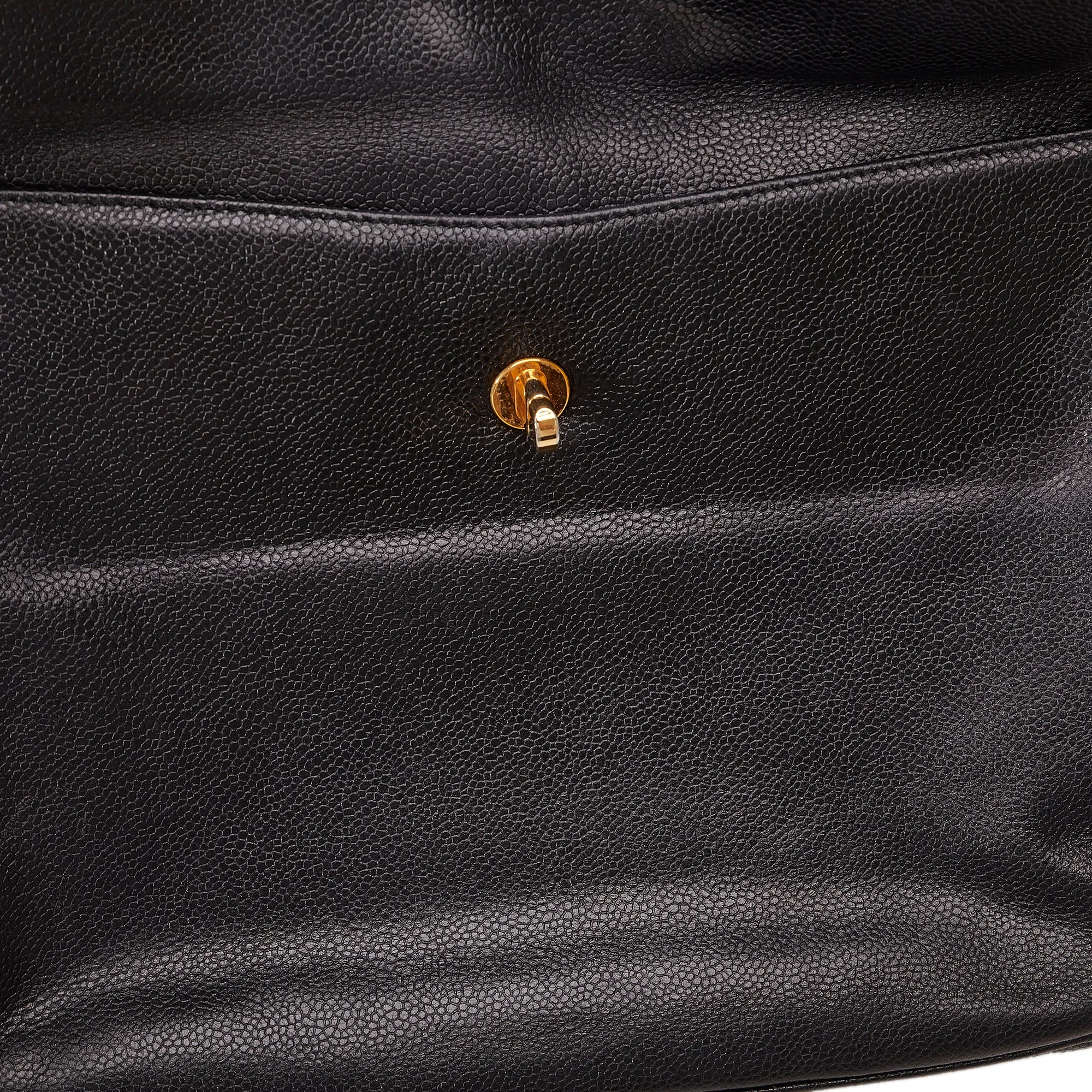 CHANEL CC Caviar Leather Shoulder Bag