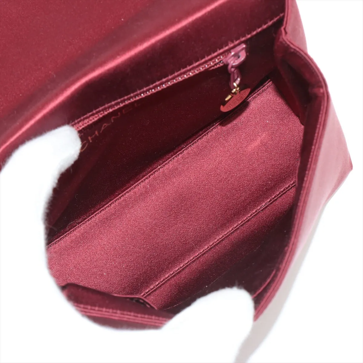 Chanel Coco Saten Shoulder Bag Bordeaux G  5th