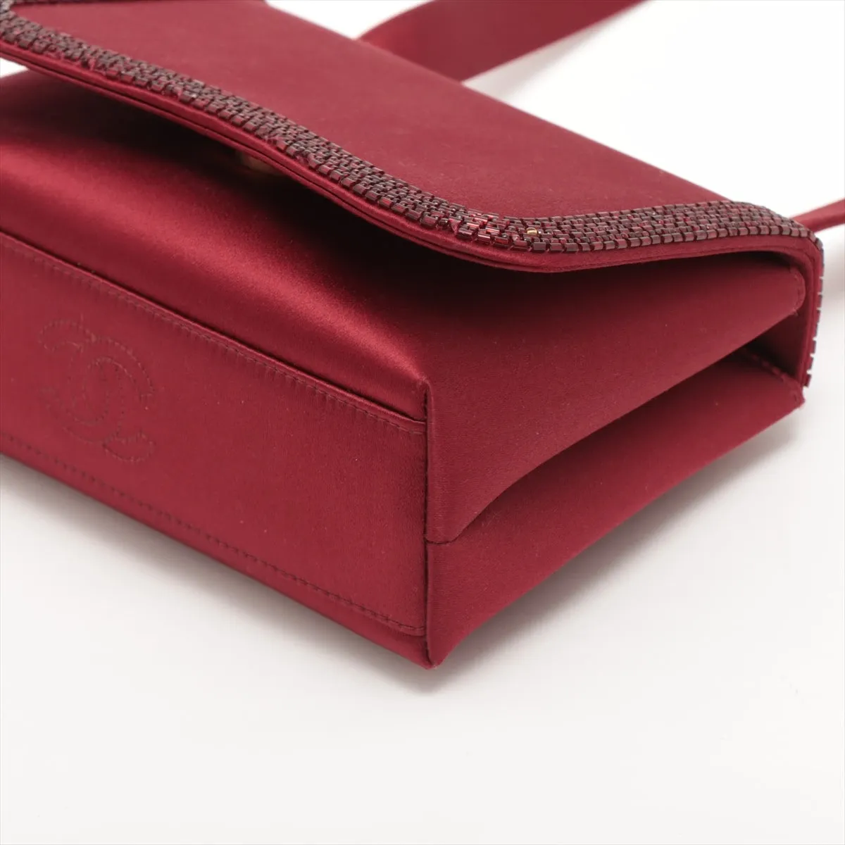 Chanel Coco Saten Shoulder Bag Bordeaux G  5th