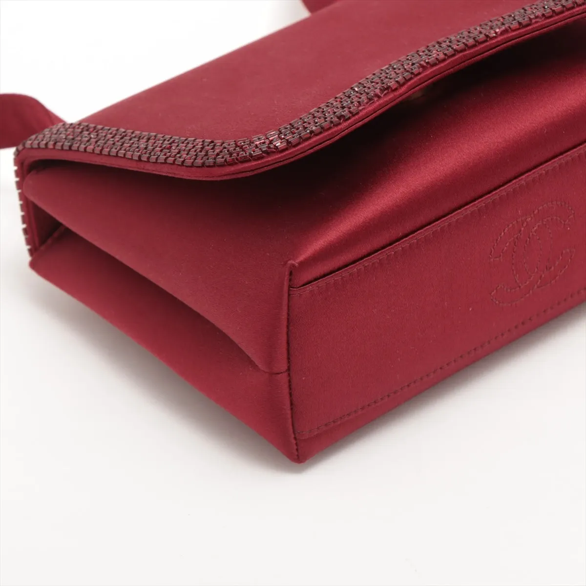 Chanel Coco Saten Shoulder Bag Bordeaux G  5th