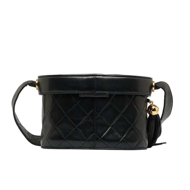 Chanel Cocomark Tassel winged Shoulder Bag Black Leather  Chanel