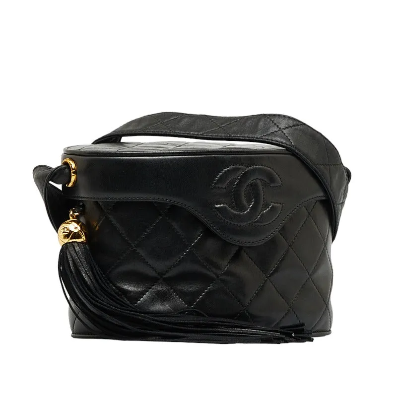 Chanel Cocomark Tassel winged Shoulder Bag Black Leather  Chanel