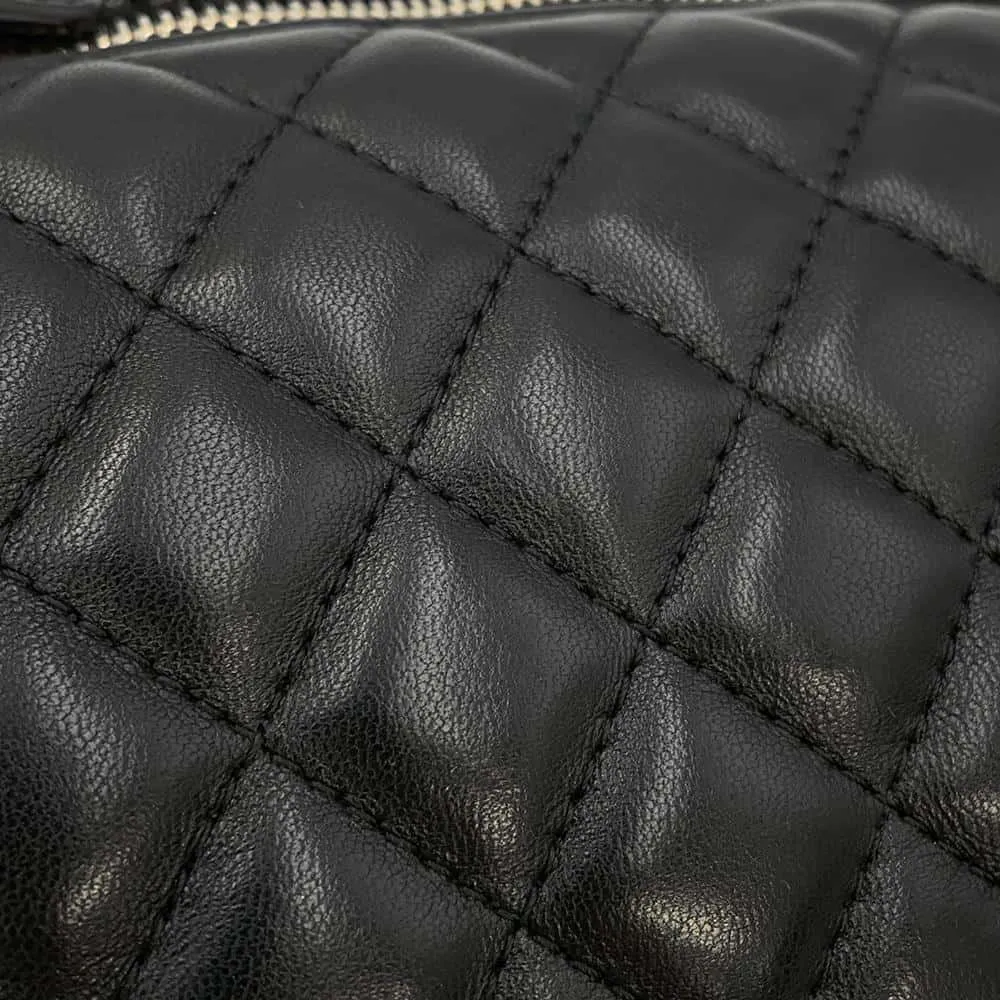 CHANEL Cruise Line Matelasse ChainShoulder Bag Black/Gold Sequins Leather