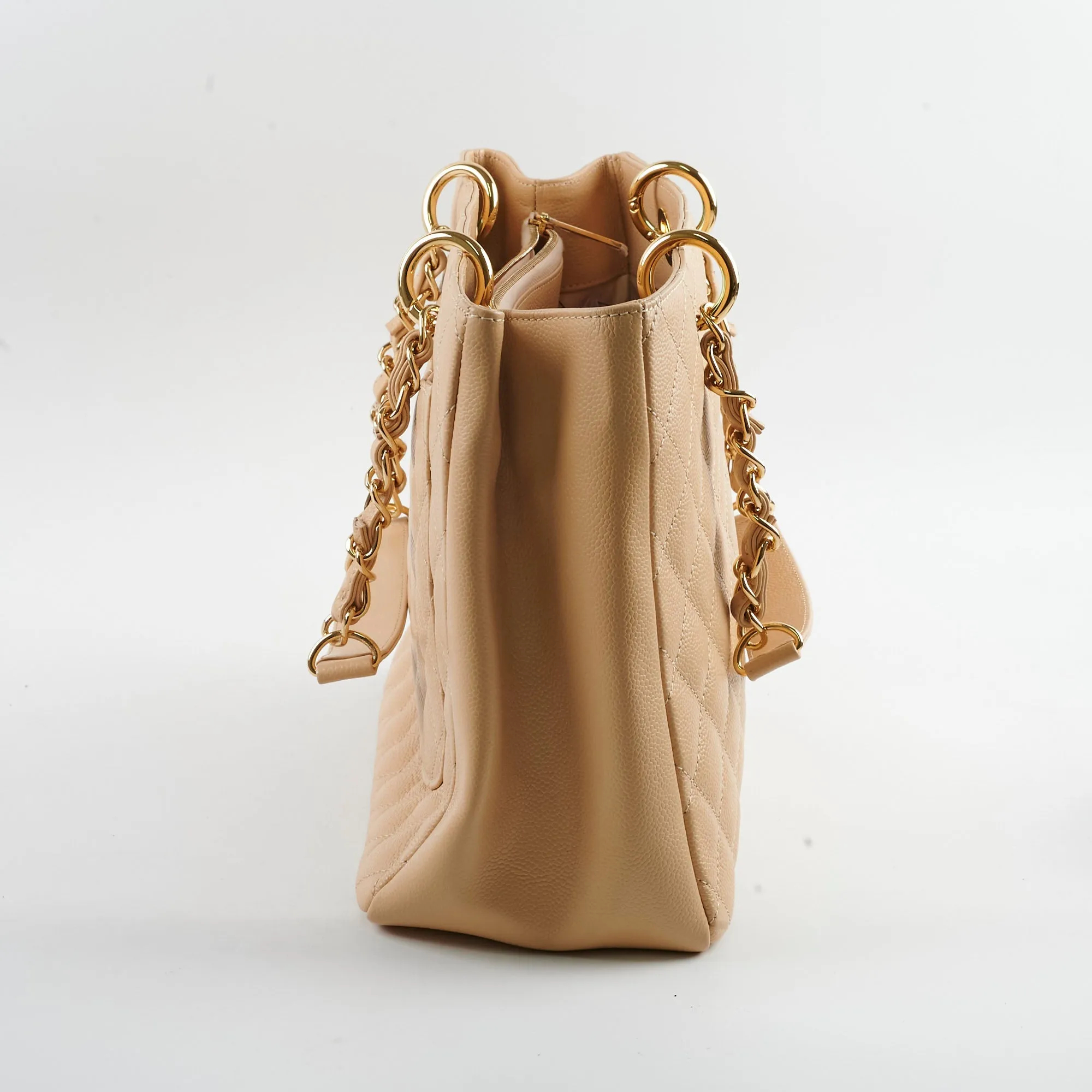 Chanel GST Caviar Beige Shoulder Bag - Series 20