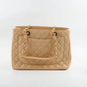 Chanel GST Caviar Beige Shoulder Bag - Series 20