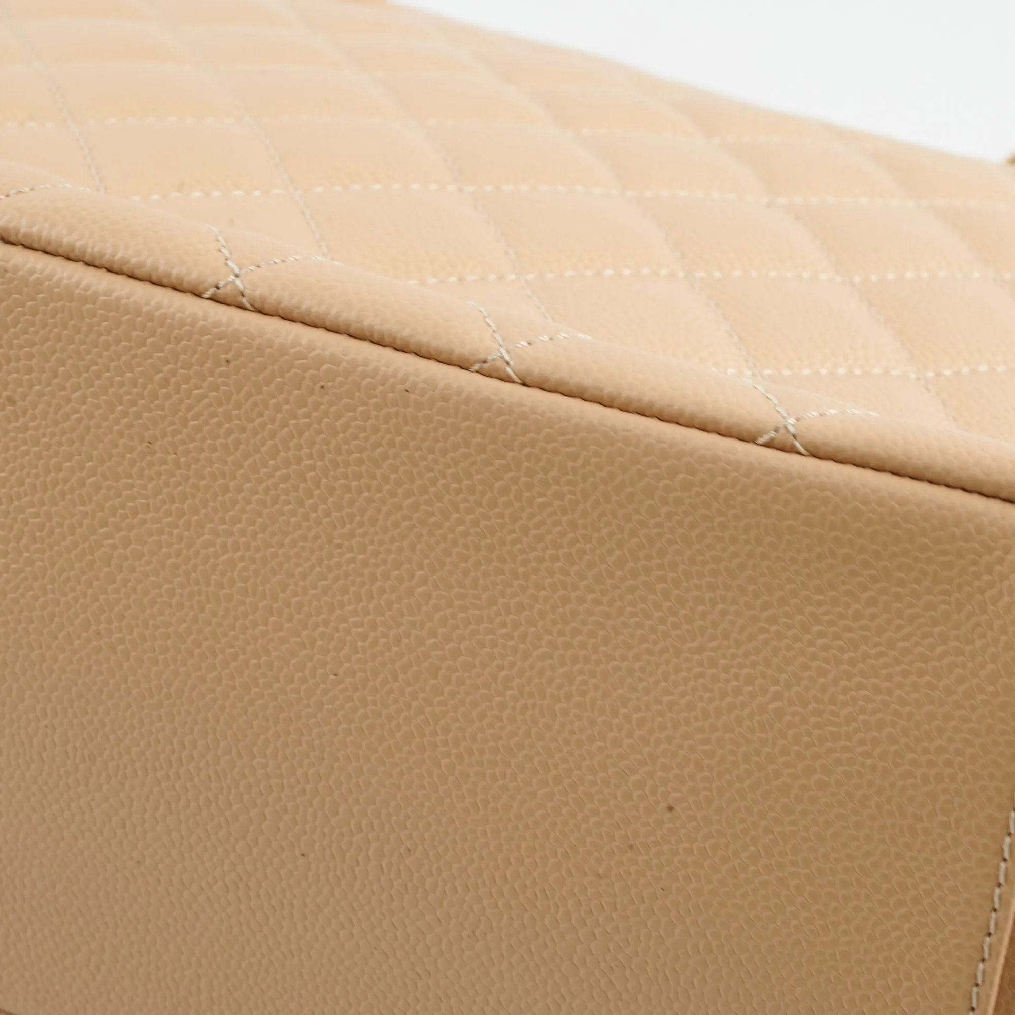 Chanel GST Caviar Beige Shoulder Bag - Series 20