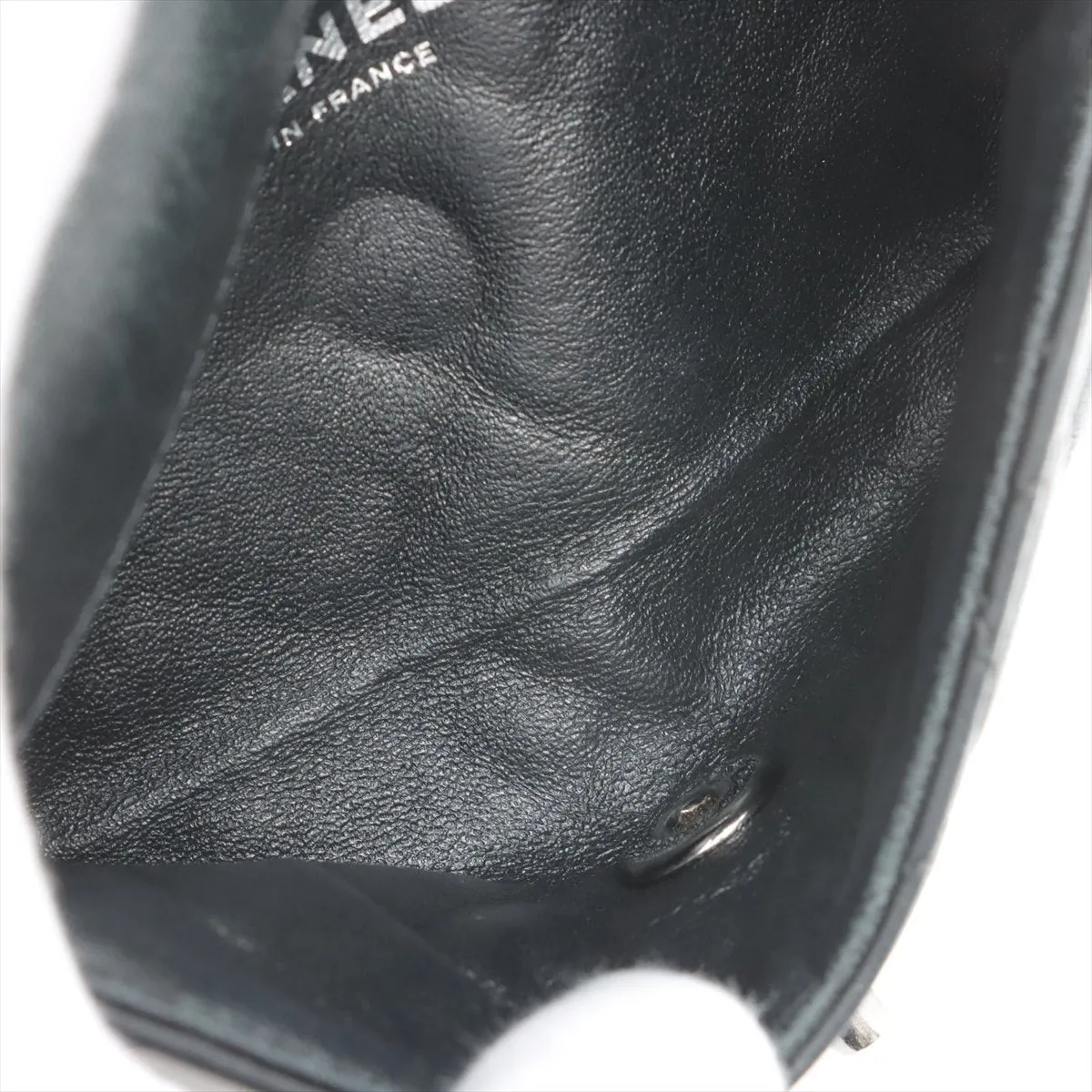 Chanel Lambskin  Chain Shoulder Bag Black Silver Gold  17th