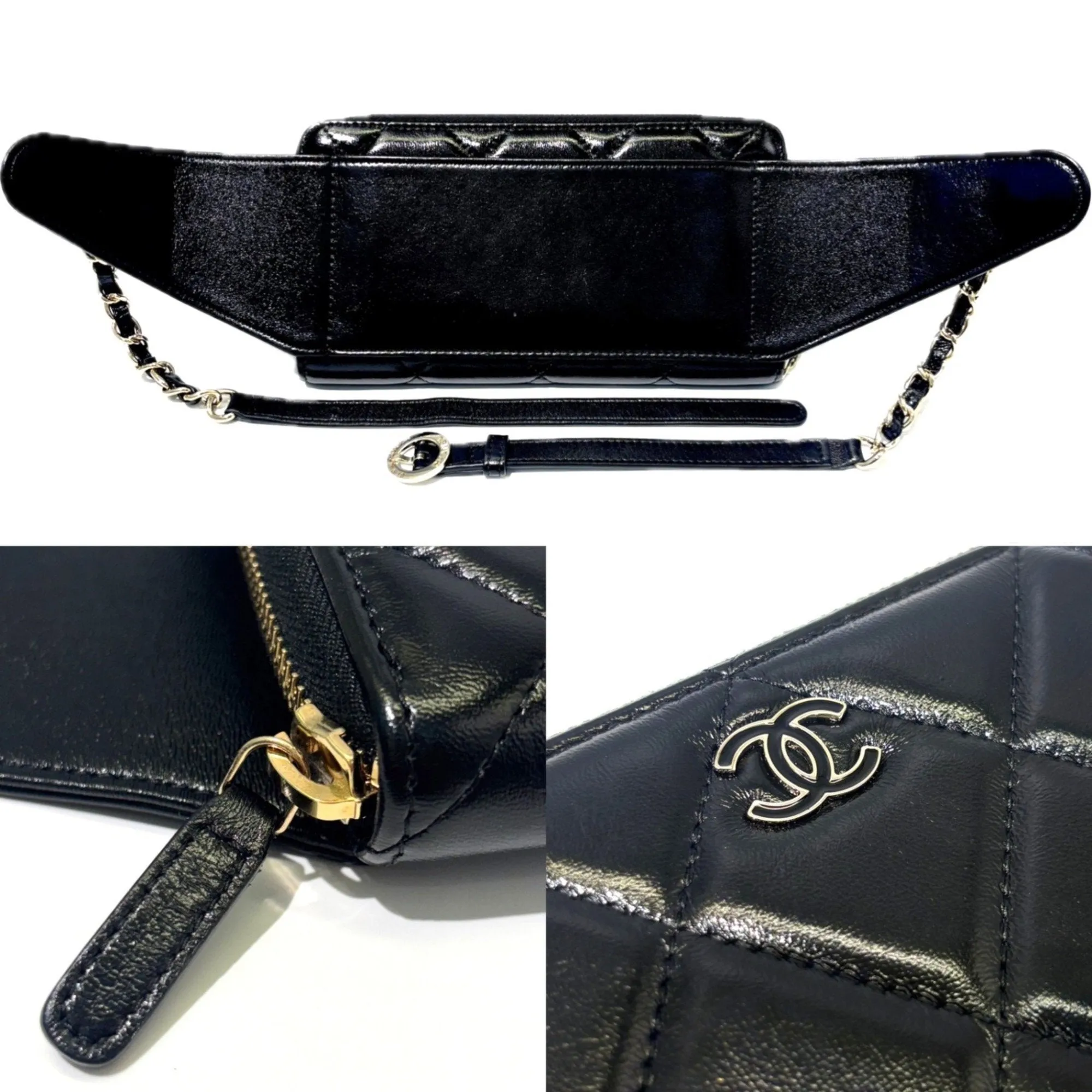 Chanel Leather Long Wallet (Bi-Fold) (Pre-Owned)