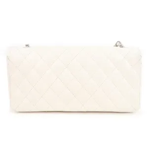 CHANEL Matelasse Caviar Skin Chain Shoulder Bag White