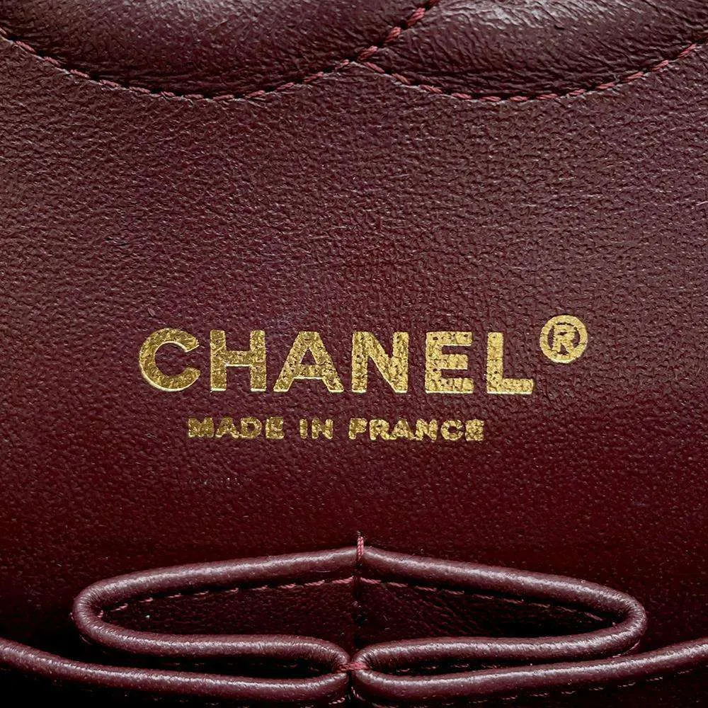 CHANEL Matelasse W Flap ChainShoulder Bag Black A01112 Lambskin Size 25